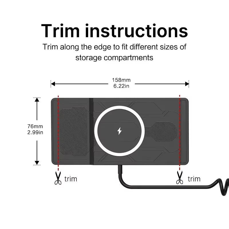 New Car Wireless Charger Phone Pad for Iphone 16 15 14 13 12 Pro Max Samsung Xiaomi Airpods Pro 2 LG Fast Charging Station
