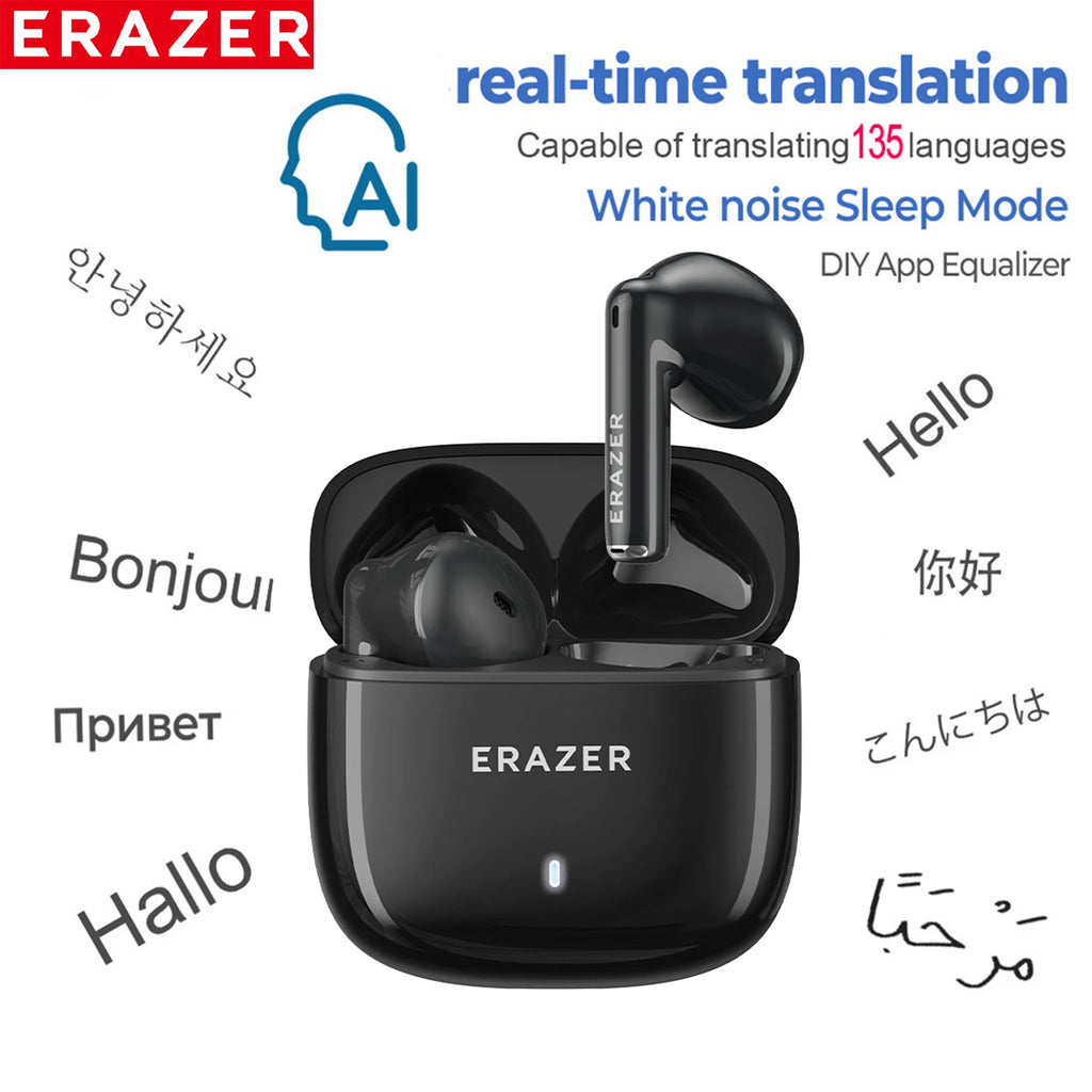 [AI Translator Earphones]  Xt92Pro Bluetooth Earphones Real-Time Translate Earbuds Wireless Headphones for Travel Talking