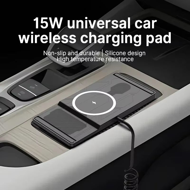 New Car Wireless Charger Phone Pad for Iphone 16 15 14 13 12 Pro Max Samsung Xiaomi Airpods Pro 2 LG Fast Charging Station