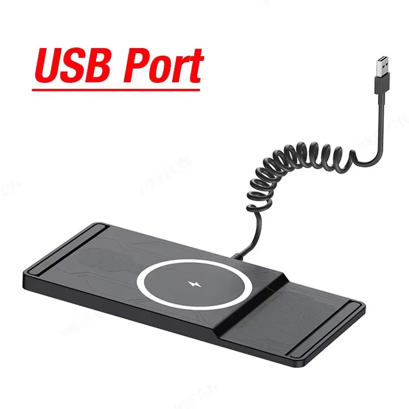 New Car Wireless Charger Phone Pad for Iphone 16 15 14 13 12 Pro Max Samsung Xiaomi Airpods Pro 2 LG Fast Charging Station